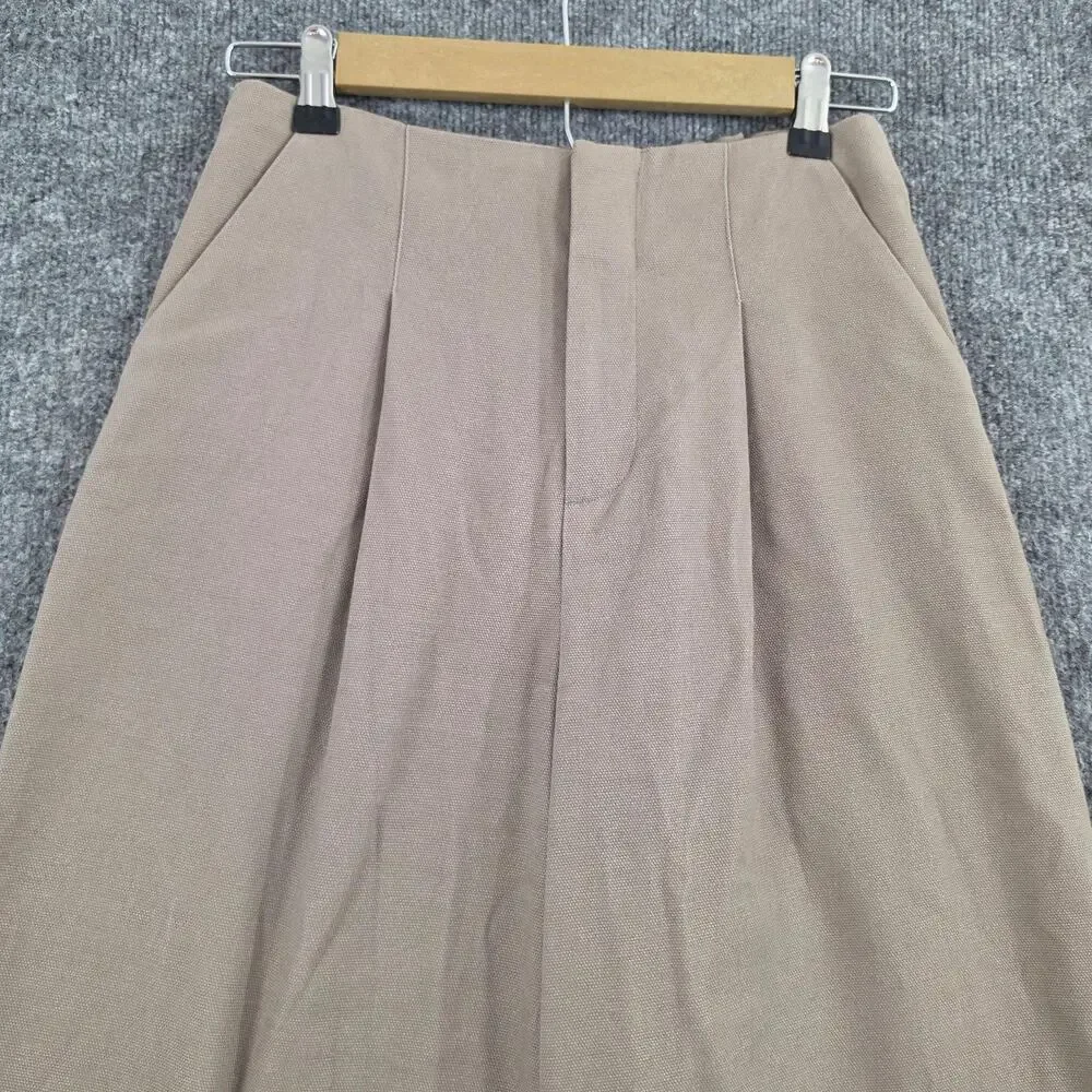 Alo Yoga Pants Small Main Character High Waist Wide Leg Trouser in Light Cocoa